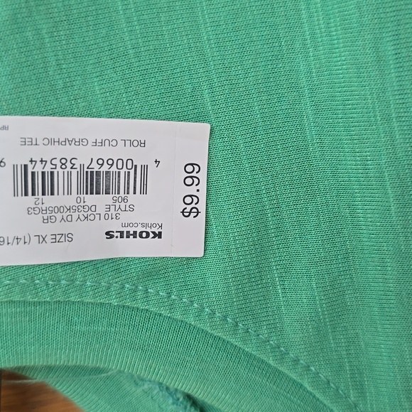 SO BRAND GIRL'S GREEN ST. PATRICKS DAY "HAVE A LUCKY DAY" TEE SIZE XL - Picture 3 of 9